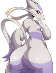  big_butt breasts butt female fur looking_at_viewer mienshao nintendo nipples paws pok&eacute;mon presenting purple_fur raised_tail red_eyes simple_background solo video_games white_background サデンハック 