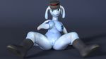  2017 2_fingers 3d_(artwork) animate_inanimate anthro balloon big_breasts big_butt blue_eyes boots breast_grab breasts butt clothing digital_media_(artwork) eyebrows eyelashes fangs female footwear hand_on_breast hat hi_res iron_star_breakers lizard luni(rickytea) model_sheet navel nipples nude on_ground presenting presenting_pussy pussy reptile rickytea scalie shiny simple_background smile solo spread_legs spreading teeth tongue voluptuous water_balloon 