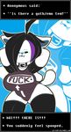  anthro big_breasts breasts canine clothed clothing digital_media_(artwork) dongitos feline female goth hybrid looking_at_viewer mammal solo tem temmie_(undertale) thick_thighs undertale video_games 