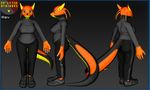 2017 3d_(artwork) 5_fingers anthro black_nose breasts butt canine claws clothed clothing digital_media_(artwork) eyebrows eyelashes female footwear fox green_eyes hi_res iron_star_breakers lizard mammal model_sheet nipple_bulge reptile rev(rickytea) rickytea scales scalie shoes simple_background slightly_chubby solo sweatpants white_claws 