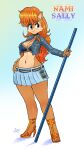 2024 anthro archie_comics belt bottomwear bra breasts brown_body brown_fur chipmunk clothing cropped_jacket ear_piercing eyebrows eyelashes female footwear fur glistening glistening_body glistening_breasts ground_squirrel hair hand_on_hip hi_res high_heeled_sandals high_heels jacket jamoart long_hair mammal midriff nami_(one_piece) navel one_piece orange_hair piercing rodent sally_acorn sandals sciurid sega shoes skirt smile solo sonic_the_hedgehog_(archie) sonic_the_hedgehog_(comics) sonic_the_hedgehog_(series) tan_body tan_fur thick_thighs topwear underwear wide_hips