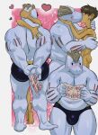 5_fingers 5_toes absurd_res anthro biped blush bulge duo english_text feet fingers generation_1_pokemon hair hi_res holidays human human_on_anthro interspecies kissing machoke male male/male mammal muscular muscular_anthro muscular_male nintendo pokemon pokemon_(species) text toes tush_(artist) valentine&#039;s_day