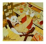 2025 ambiguous_gender anthro avian back_wings barefoot beverage bird bottomwear chair clothed clothed_anthro clothing computer_keyboard computer_mouse container cup dated desk digital_media_(artwork) electronics feet furniture headphones headphones_around_neck hollow_knight horned_owl inside looking_at_viewer monitor mug on_chair owl pants sd_planb signature sitting sitting_on_chair sketchbook smile snowy_owl solo sweater table tablet tablet_pen talons team_cherry toes topwear true_owl wings