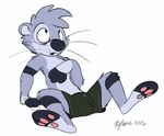  3_toe 3_toes 4_fingers anthro boxers_(clothing) bulge clothing fur grey_fur male mammal mustelid olive_(xylious) open_mouth otter pawpads simple_background solo toes underwear whiskers xylious 