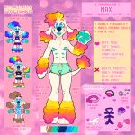 2017 3_toes 5_fingers anthro ball_gag belly_nipples bent_arm black_bottomwear black_clothing black_crop_top black_nose black_shirt black_shorts black_topwear blue_body blue_clothing blue_eyebrows blue_eyes blue_fur blue_hair blue_shirt blue_t-shirt blue_topwear blue_underwear bottomwear brown_body brown_eyebrows brown_fur brown_hair canid canine canis character_name chest_scar chest_tuft chotpot claws clothed clothing collar colored crop_top cuff_(restraint) digital_media_(artwork) domestic_dog english_description english_text eyebrow_through_hair eyebrows facial_piercing fangs feet finger_claws fingers fur fuzzy_handcuffs gag hair hand_pawpads handcuffs heart_pupils heart_symbol light lighting looking_at_viewer male male_anthro mammal markings max_(chotpot) metal_cuffs model_sheet mole_(marking) multicolored_body multicolored_fur multicolored_hair nipple_piercing nipples nose_piercing nose_ring open_mouth open_smile orange_body orange_eyebrows orange_fur orange_tail_tuft panties pawpads piercing pink_collar poodle pronouns purple_bottomwear purple_clothing purple_collar purple_crop_top purple_eyebrows purple_shirt purple_shorts purple_topwear rainbow_body rainbow_claws rainbow_fur rainbow_hair restraints ring_piercing scar shirt short_hair shorts shorts_only smile smiling_at_viewer solo standing stated_age t-shirt tail tail_tuft teal_bottomwear teal_clothing teal_nipples teal_pawpads teal_shorts teal_tongue teeth text toes tongue tongue_out tongue_piercing topless topwear trans_(lore) trans_man_(lore) translucent translucent_hair tuft underwear white_body white_fur white_tail