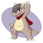 2021 alex_(kerilyn) alpha_channel biped claws fan_character female feral generation_1_pokemon hi_res kangaskhan kerilyn nintendo open_mouth pokemon pokemon_(species) pouch_(anatomy) purple_eyes raised_arm scarf simple_background solo solo_focus tail transparent_background