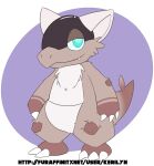 ambiguous_gender biped celes_nyx fangs feral fluffy fluffy_chest generation_1_pokemon kangaskhan kerilyn nintendo pokemon pokemon_(species) pouch_(anatomy) protruding_teeth solo solo_focus tail teal_eyes teeth