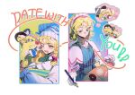  2girls :3 alice_margatroid blonde_hair blue_dress blue_eyes braid capelet cup doll donut dress food gloves hairband hat heart highres holding holding_cup holding_pen kirisame_marisa kiss lolita_hairband long_hair long_sleeves medium_hair multiple_girls nightcap one_eye_closed pajamas pen shanghai_doll short_sleeves sleepy touhou variations white_capelet white_gloves witch_hat xian_qishui yellow_eyes yuri 