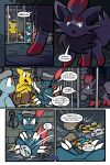2025 2:3 5_panel_comic absurd_res ambiguous_gender answer anthro bars belly berry biped black_eyes black_nose black_text blue_eyes bodily_fluids brick_wall chest_gem claws clothing coin comic crossed_arms crossed_legs dialogue drowzee english_text eyes_closed feral finger_claws first_person_view floor fluffy fluffy_tail food forehead_gem fruit fur gem generation_1_pokemon generation_2_pokemon generation_5_pokemon group hat hay hay_bale headgear headwear hi_res humanoid looking_at_another looking_at_object machop motion_lines neck_tuft nintendo open_mouth open_smile page_number plant pokemon pokemon_(species) pokemon_mystery_dungeon prison pupils quadruped question question_mark red_eyes sitting smile sneasel speech_bubble spike_chunsoft standing sweat sweatdrop tail talking_to_another teeth text toe_claws toony tuft virmir wall_(structure) white_pupils yellow_body yellow_gem zorua