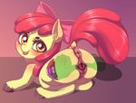  2017 animal_genitalia animal_pussy anus apple_bloom_(mlp) blush butt clitoris cutie_mark dankflank dock earth_pony equine equine_pussy female feral friendship_is_magic fur hair hair_bow hair_ribbon hi_res hooves horse looking_at_viewer mammal my_little_pony pony pussy red_hair ribbons smile spread_pussy spreading tongue tongue_out young 