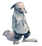  anthro canine charlie_(weaver) clothing digital_media_(artwork) disney eyes_closed fan_character female fox fur jewelry mammal necklace nobby_(artist) pack_street simple_background solo standing sweater white_background zootopia 
