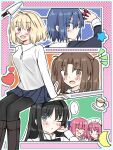  02surume 6+girls :d ahoge arcueid_brunestud black_eyes black_hair black_keys_(type-moon) black_pantyhose blonde_hair blue_bow blue_eyes blue_hair blush bow breasts brown_eyes brown_hair ciel_(tsukihime) closed_eyes crescent_moon cup expressionless hair_bow hairband heart highres hisui_(tsukihime) holding holding_weapon jewelry kitchen_knife kohaku_(tsukihime) long_hair looking_at_viewer maid maid_headdress moon multiple_girls necklace one_eye_closed pantyhose short_hair siblings sisters sitting smile sweater tea teacup tohno_akiha tsukihime tsukihime_(remake) tunic turtleneck turtleneck_sweater twins twintails weapon yumizuka_satsuki 