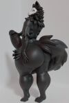2:3 3d_(artwork) absurd_res anthro balls big_balls big_butt big_penis black_body black_fur butt canid canine canis changed_(video_game) digital_media_(artwork) erection femboy fur genitals goo_creature hi_res huge_balls huge_butt huge_penis hyper hyper_balls hyper_genitalia hyper_penis male mammal nude penis puro_(changed) raguda solo standing tail thick_thighs white_eyes wide_hips wolf