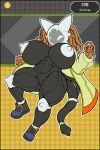 2:3 abs absurd_res anthro areola big_breasts black_body black_border border breasts butt clothing digital_media_(artwork) female footwear freepancakes generation_7_pokemon genitals hair hi_res huge_breasts humanoid jacket knee_pads mouthless muscular muscular_anthro muscular_female nintendo nipples pokemon pokemon_(species) pseudo_hair shoes short_stack solo tail thick_thighs topwear ultra_beast vulva wide_hips wire xurkitree