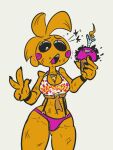 2023 3:4 4_fingers ambiguous_gender animatronic anthro avian bav bird birthday_candle black_fingernails black_nails black_sclera bra brown_body candle chicken clothed clothed_anthro clothed_female clothing colored_nails creepy_smile cupcake_(fnaf) digital_drawing_(artwork) digital_media_(artwork) duo english_text female fingernails fingers fire five_nights_at_freddy&#039;s five_nights_at_freddy&#039;s_2 food food_between_breasts food_creature food_on_breasts fur galliform gallus_(genus) gesture grey_teeth hand_gesture hi_res holding_another larger_anthro larger_female lit_candle living_cupcake looking_down machine metal_teeth nails navel open_mouth outline panties phasianid pink_cheeks pink_clothing pink_head pink_panties pink_tongue pink_underwear pizza_on_breasts pupils red_outline robot robot_anthro scottgames simple_background size_difference smaller_ambiguous smile standing teeth text text_on_bra text_on_clothing text_on_underwear tongue toy_chica_(fnaf) underwear v_sign white_background white_bra white_clothing white_eyes white_underwear x_navel yellow_body yellow_fur yellow_text