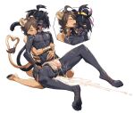 afterglow asian_clothing black_body black_fur bodily_fluids brown_hair clothed clothing cum cum_in_clothing cum_in_underwear cum_string cum_through_clothing cum_through_underwear east_asian_clothing erection excessive_cum excessive_genital_fluids fangs felid fundoshi fundoshi_only fur genital_fluids gold_(metal) gold_jewelry gold_necklace gynomorph gynomorph/male hair heart_tail hi_res hug intersex intersex/male intimate japanese_clothing jewelry leaking_cum licking licking_lips lion male mammal necklace pantherine simple_background smile tail tan_body tan_fur teeth telson tongue tongue_out topless underwear underwear_only wet wet_clothing wet_underwear