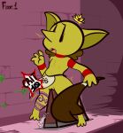 1upgobbo anthro clothing club_(weapon) critical_hit crown crown_only dungeon female gameplay_mechanics genitals goblin green_body green_skin headgear hi_res holding_club holding_melee_weapon holding_object holding_weapon ineffective_clothing markings melee_weapon nude nude_female sexual_torture solo surprised tattoo trap_(contrivance) tribal tribal_markings tribal_tattoo vaginal vulva weapon wooden_horse_(device)