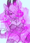 anguis_flake anthro anykoe aphrodisiac aphrodisiac_gas apode bow_tie breasts breath_powers bunny_costume clothing colored_sketch costume draconcopode ear_piercing ear_ring fake_ears fake_rabbit_ears female footwear green_eyes hi_res inner_ear_fluff lamia legless looking_at_viewer looking_pleasured nightmare_anguis_(dial_liyon) one_eye_obstructed one_eye_visible pherokinesis pheromone_breathing pheromones piercing poison reptile ring_piercing scalie serpentine signature simple_background sitting sketch snake socks solo split_form tongue tongue_out tuft