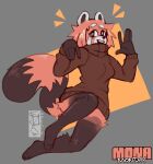 2023 5_fingers absurd_res anthro anthrofied breasts brown_body brown_clothing brown_fur brown_sweater brown_topwear brown_turtleneck canid canine circle_eyebrows clothed clothed_anthro clothed_female clothing derpyfox_36 digital_drawing_(artwork) digital_media_(artwork) english_text eyebrow_through_hair eyebrows facial_markings female fingers front_view full-length_portrait fur geometric_background grey_background hair head_markings hi_res leg_markings mammal markings mona_(derpyfox_36) orange_body orange_fur orange_hair orange_text portrait raccoon_dog ring_(marking) ringed_tail simple_background small_waist socks_(marking) solo striped_markings striped_tail stripes sweater tail tail_markings tanuki text topwear translucent translucent_hair turtleneck white_eyebrows white_text