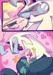 2025 ^_^ ^o^ absurd_res ambiguous/ambiguous ambiguous_feral ambiguous_gender bar_emanata black_body black_fur black_inner_ear blush blush_lines cheek_tuft colored cute_fangs digital_media_(artwork) digital_painting_(artwork) duo eeveelution emanata espeon eyes_closed facial_tuft fangs felid feline feral feral_on_feral flustered forehead_gem forked_tail fur gem generation_2_pokemon generation_7_pokemon gesture green_body happy heart_symbol hearts_around_body hearts_around_head hi_res horn hug hugging_another interspecies jagged_mouth kemono kiss_on_lips kissing larger_ambiguous larger_feral legendary_pokemon looking_at_another looking_at_partner mammal monotone_body monotone_fur monotone_tail multicolored_body multicolored_fur nintendo one_eye_closed open_mouth open_smile painting_(artwork) pink_background pink_body pink_ears pink_fur pink_tail pokemon pokemon_(species) powerandy purple_sclera quadruped romantic romantic_couple shaded silvally simple_background sitting size_difference smaller_ambiguous smaller_feral smile spikes spikes_(anatomy) sweatdrop_(iconography) tail tail_gesture tail_heart teeth tuft unusual_anatomy unusual_tail white_body white_ears white_eyes white_fur