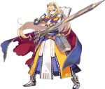  armor armored_dress blonde_hair blue_eyes cape full_body fuyuno_yuuki hair_ornament hairband hand_on_hip holding holding_sword holding_weapon long_hair looking_at_viewer official_art oshiro_project oshiro_project_re solo sword transparent_background very_long_hair weapon windsor_(oshiro_project) 