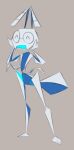 ambiguous_gender ant anthro arthropod excited genitals glowing glowing_genitalia hand_on_head happy hhbrother hi_res hymenopteran insect low_poly nude simple_background sketch solo vulva