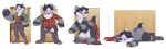absurd_res anthro bed bedroom belly belly_expansion black_body black_fur book bookshelf clothed clothing expansion eyewear fabric falling_over fauvfox featureless_crotch fur furniture generation_8_pokemon glasses hi_res inanimate_transformation inside looking_at_self looking_back loss_of_dexterity lying male nintendo nude null nullification obstagoon on_front oversized_clothing pants_falling_down pink_eyes plushie plushie_transformation plushification pokemon pokemon_(species) shrinking size_transformation solo stitch_(sewing) stuffing torn_clothing toy_transformation toyification transformation weight_gain white_body white_fur wobbling