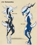  anthro black_fur blitzdrachin blue_fur canine deckannima dog female fur horn male mammal sifyro&#039;s_bestiary white_fur 