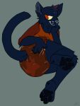 anthro clean_diaper clothed clothing diaper digital_media_(artwork) domestic_cat felid feline felis female fur hair juneberrysprout mae_borowski mammal night_in_the_woods red_eyes simple_background solo tail wearing_diaper