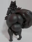 3:4 3d_(artwork) absurd_res anthro backsack balls big_balls big_butt big_penis black_body black_fur butt canid canine canis changed_(video_game) digital_media_(artwork) erection femboy fur genitals goo_creature hi_res huge_balls huge_butt huge_penis hyper hyper_balls hyper_genitalia hyper_penis male mammal nude penis puro_(changed) raguda solo standing tail thick_thighs wide_hips wolf
