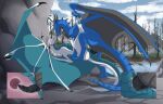 2019 5_toes absurd_res against_natural_surface against_surface anus artist_name back_wings bent_leg black_body black_claws black_countershading black_horn black_membrane black_penis black_scales black_spikes blue_body blue_countershading blue_membrane blue_pawpads blue_scales cheek_horn claws cloud countershade_neck countershade_tail countershade_torso countershading curved_tail cutaway dated day detailed_background digital_media_(artwork) dragon duo endermoonfur erection european_mythology feet female female_feral female_on_bottom female_penetrated feral feral_on_feral feral_penetrated feral_penetrating feral_penetrating_feral foot_on_wing from_front_position fur genitals head_horn head_spikes hi_res horn internal internal_vaginal intraspecies kealyth knot looking_at_another looking_at_partner lying male male/female male_feral male_on_top male_penetrating male_penetrating_female mane membrane_(anatomy) membranous_wings mythological_creature mythological_scalie mythology nature neck_spikes on_back on_bottom on_top open_mouth outside outside_sex pawpads penetration penile penile_penetration penis penis_in_vagina plant raised_leg reverse_countershading ridged_penis river rock scales scalie sex sky spiked_tail spikes spikes_(anatomy) spread_wings syrazor tail text toes touching_shoulder tree uterus vaginal vaginal_penetration ventral_scales wavy_horn western_dragon white_body white_fur white_mane wing_claws winged_dragon wings