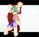  bad_id bad_pixiv_id breasts final_fantasy final_fantasy_vi full_body green_hair leotard long_hair looking_at_viewer magic open_mouth red_leotard solo tina_branford 