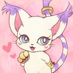  artist_request blue_eyes cat digimon furry gloves open_mouth tailmon 