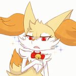  &lt;3 2017 animated anthro bell braixen canine fan_character female fortuna_(unknownlifeform) fur heart_nose inner_ear_fluff mammal nintendo open_mouth orange_fur pok&eacute;mon red_eyes simple_background solo sparkling unknownlifeform video_games white_background white_fur yellow_fur 