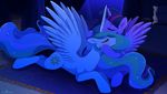  2017 blush comforting cutie_mark duo equine eyes_closed feathered_wings feathers female feral friendship_is_magic hair hi_res hooves horn hug long_hair lying mammal momomistress multicolored_hair multicolored_tail my_little_pony on_front princess_celestia_(mlp) purple_feathers smile spread_wings twilight_sparkle_(mlp) white_feathers winged_unicorn wings 