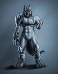  akira_the_singarti_hunter angry canine cybernetics cyborg kaithel_(artist) machine mammal muscular singarti soldier story were werewolf wolf 