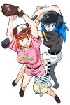 amu_ru aqua_hair bare_legs baseball baseball_bat baseball_cap baseball_helmet baseball_mitt baseball_uniform belt belt_buckle belted_shorts benga_ru black_belt black_helmet black_tail blunt_bangs blunt_sidelocks breasts brown_eyes brown_gloves brown_hat brown_shoes buckle collarbone colored_inner_hair colored_sclera english_text eyelashes full_body gloves grey_fur grey_shirt grey_sleeves grey_tail grin hat helmet large_breasts legs_apart letter_print long_hair mature_female mukku_(mook-tv) multicolored_hair nose number_print official_art open_mouth orange_hair pink_shirt pink_shorts pink_sleeves pocket print_helmet print_shirt sanpaku second-party_source shiro_kotora shirt shoes short_shorts short_sleeves shorts side_slit side_slit_shorts sidelocks simple_background smile sportswear straight_hair striped_fur striped_tail tail teeth text_print tiger tongue tora_da_yo. toranoana triangle_mouth two-tone_hat white_background white_hat white_shorts wide_sleeves yellow_sclera 