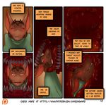  2017 bat blush comic demon internal james_howard male mammal smile teeth text tongue vore 