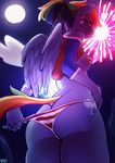  anthro blush breasts butt clothed clothing equine female fireworks friendship_is_magic mammal my_little_pony pegasus rainbow_dash_(mlp) shirt_up skimpy smile solo teasing tsudamaku wings 