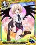  bishop_(chess) blonde_hair card_(medium) character_name chess_piece gasper_vladi high_school_dxd looking_at_viewer official_art otoko_no_ko pointy_ears red_eyes short_hair torn_clothes trading_card 