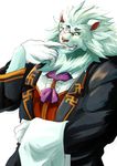  abasirisippo anthro butler clothing eyewear feline fur kemono lion looking_at_viewer male mammal monocle snow_(tas) tokyo_afterschool_summoners white_fur 