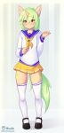  blush clothed clothing equine fan_character hoodie_(artist) mammal my_little_pony skirt 