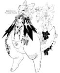 absurd_res accessory alternate_species ambiguous_gender animate_inanimate anthro bangs bare_shoulders biped blunt_bangs bottom_heavy bow_ribbon capelet cibastion clothed clothing demi_(cibastion) dinosaur dinosaur_taur english_text grin hair hair_accessory hair_ribbon hi_res living_plushie long_hair patch_(fabric) plushie pouch_(anatomy) prehistoric_species reptile reptile_taur ribbons saurischian scalie scalie_taur sharp_teeth sidelocks smile solo tail taur teeth text theropod theropod_taur thick_tail thick_thighs tongue tongue_out wide_hips