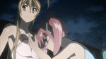  10s animated animated_gif breasts cleavage highschool_of_the_dead large_breasts miyamoto_rei takagi_saya 