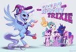  2017 annoyed equine female foam_finger friendship_is_magic group horn imalou mammal my_little_pony princess_cadance_(mlp) princess_celestia_(mlp) princess_luna_(mlp) starlight_glimmer_(mlp) surprise trixie_(mlp) twilight_sparkle_(mlp) unicorn winged_unicorn wings 