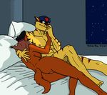  after_sex bed chance_furlong cuddling feline female gerboisebleu male mammal muscular night pondering pussy swat_kats turmoil 