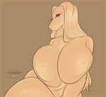  2017 anthro at big_(disambiguation) breasts canine cherrikissu digital_media_(artwork) dog dogmom female hi invalid_tag mammal nipples nude res saluki slightly slightly_chubby solo viewer voluptuous 