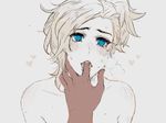  apple_(appleuniversing) blonde_hair blue_eyes blush dark_skin face female_pov finger_sucking heart looking_at_viewer mercy_(overwatch) multiple_girls nude open_mouth out_of_frame overwatch pharah_(overwatch) pov pov_hands saliva sketch solo_focus upper_body yuri 