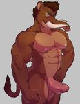  2017 5_fingers abs anthro balls biceps biped brown_fur brown_hair brown_tail digital_media_(artwork) erection eye_markings eyebrows front_view fur glans grey_background hair hi_res humanoid_penis knuxlight looking_at_viewer male mammal mammoth markings multicolored_fur muscular muscular_male nipples nude orange_eyes pecs penis pepsi_(fa) pink_nipples pink_penis portrait short_hair simple_background solo standing t.j._stanton tail_tuft tan_balls tan_fur tan_markings three-quarter_portrait trunk tuft tusks two_tone_fur 