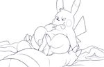  anthro barefoot bed digital_drawing_(artwork) digital_media_(artwork) duo erection ero_(character) eroborus faceless_male foot_fetish footjob grin line_art looking_at_penis lying male male/male mammal monochrome motion_lines naughty_face nintendo nude on_back on_bed penis pikachu pok&eacute;mon rodent sex smile tapering_penis tongue tongue_out two-footed_footjob vein veiny_penis video_games weavile 